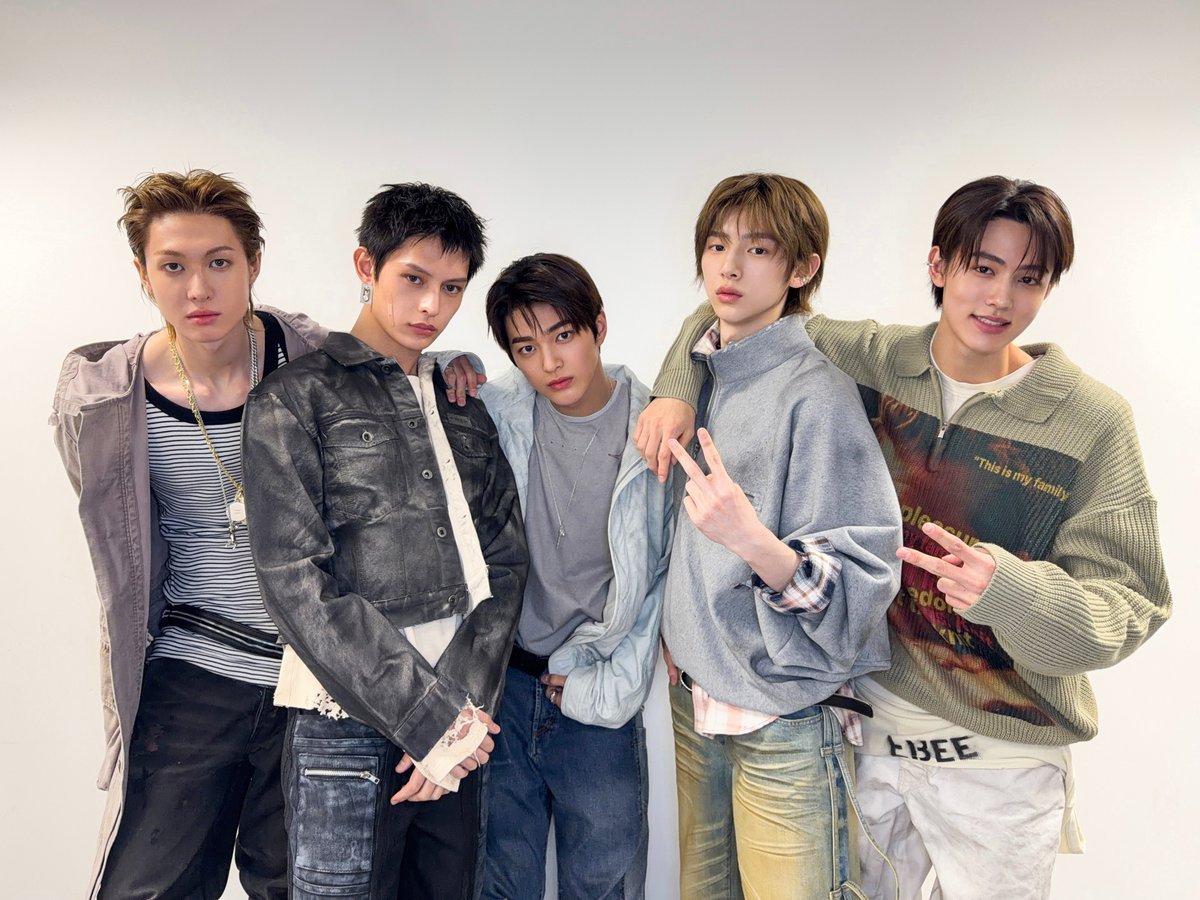 The five members of CORTIS backstage, the group whose perfumes fans have identified